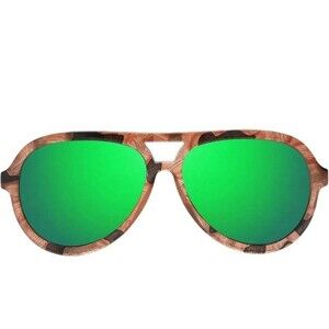DUCO Retro Aviator Polarized Sunglasses Double Bridge - DC1208